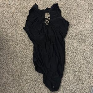 Black High Neck Leotard
